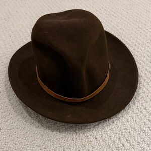 Vintage Wool Eddie Bauer Fedora cowboy Hat with Tan suede Band